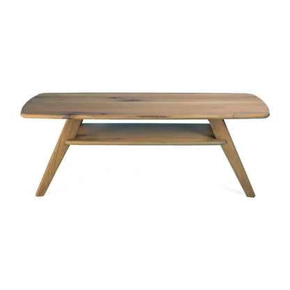 Solstice rectangular coffee table, Light Roast, side view